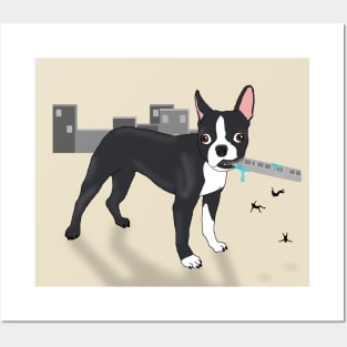 Attack of the Colossal Boston Terrier!!! Posters and Art